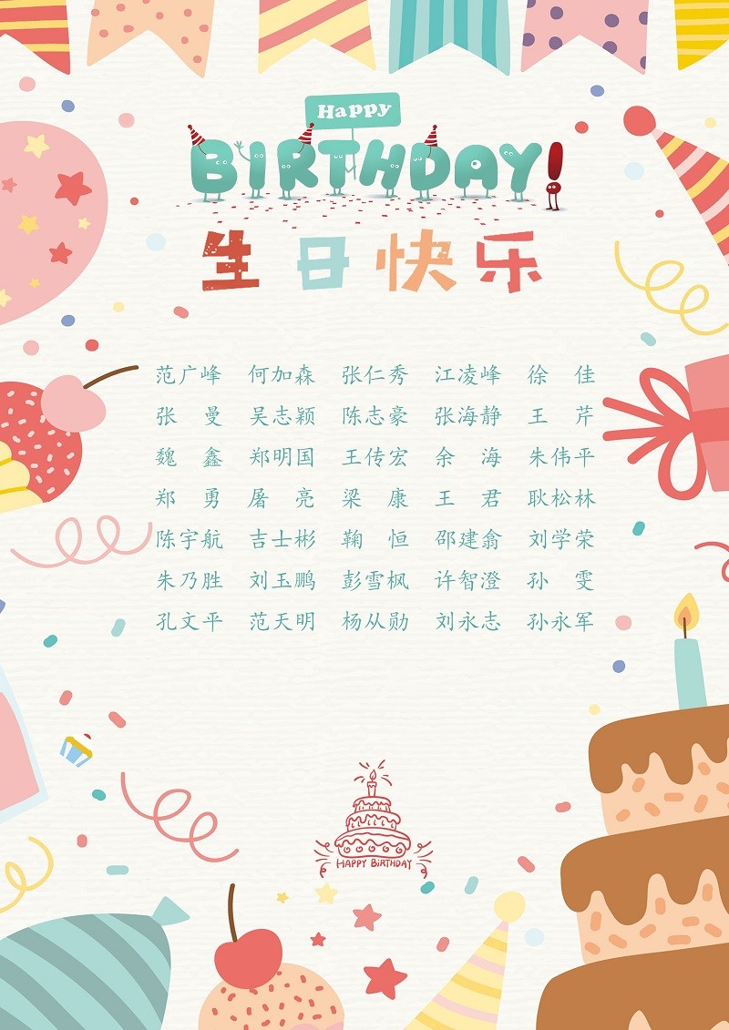 【生日祝福】恭祝11月生日的員工生日快樂(lè)！